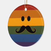 Sonderschmuck Mustache Pride Keramikornament (Links)
