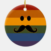 Sonderschmuck Mustache Pride Keramikornament (Hinten)
