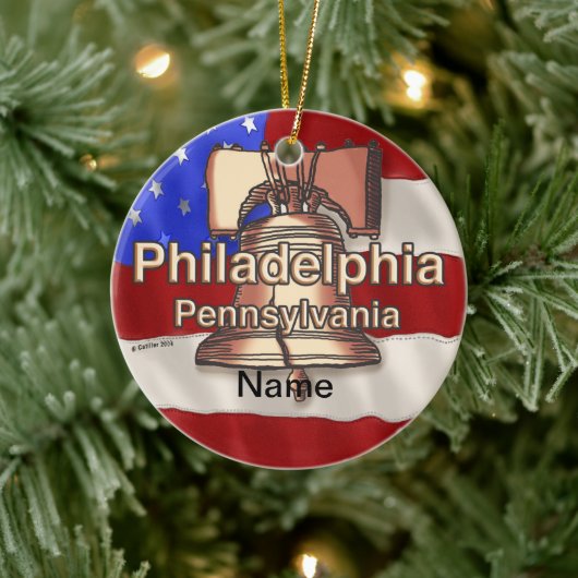 Sonderschmuck Philadelphia Liberty Bell Keramikornament (Baum)