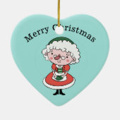 Sonderschmuck von Santa & Mrs. Claus Keramikornament (Hinten)