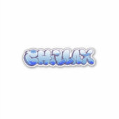 Sonderschnitt "Chillax" Graffiti Vinyl Sticker (Vorderseite)