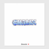 Sonderschnitt "Chillax" Graffiti Vinyl Sticker (Blatt)