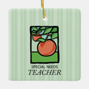 Sonderschullehrer Danke, Apfel Keramikornament