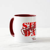 Sonderstufe Papa genehmigt Personalisiertes Gesche Tasse (Vorderseite Links)