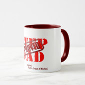 Sonderstufe Papa genehmigt Personalisiertes Gesche Tasse (VorderseiteRechts)