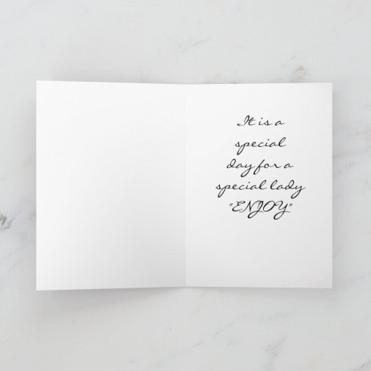 **SONDERTAG - SONDERGEBURTSTAG - SONDERLADY** KARTE (Innenseite)