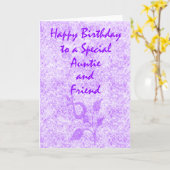 Sondertante zum Geburtstag Karte (Gelbe Blume)