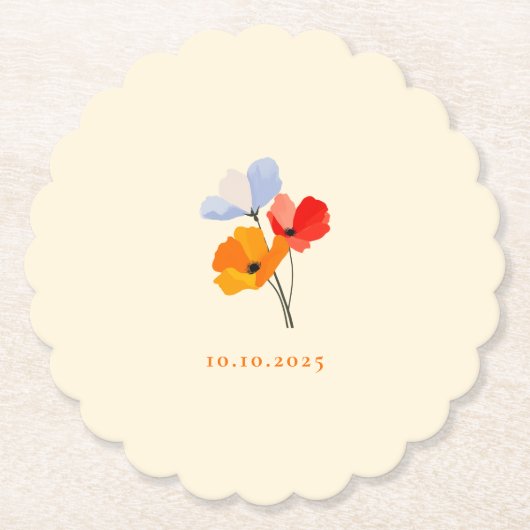 Sondertermin Sommer Mohn Untersetzer (Vorderseite)