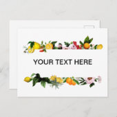 Sondertext für Zitronen und Obst Postkarte (Vorne/Hinten)