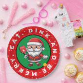 Sondertext Pickleball Santa Pappteller (Party)