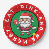 Sondertext Pickleball Santa Pappteller (Vorderseite)