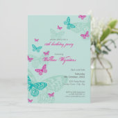 SONDERVERANSTALTUNG ERSUCHT :: Schmetterlinge 5P Einladung (Stehend Vorderseite)
