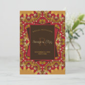 Sonderveranstaltung für Ost-Rot-Gold-Satinröhre Einladung (Stehend Vorderseite)