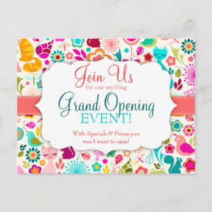 Sonderveranstaltung "Garden Kitty" Einladungspostkarte