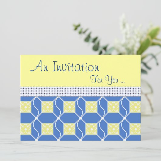 Sonderveranstaltung "Schwedisch Blue and Yellow" Einladung (Stehend Vorderseite)