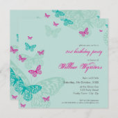 SONDERVERANSTALTUNGEN:: Schmetterlinge 5Q Einladung (Vorne/Hinten)