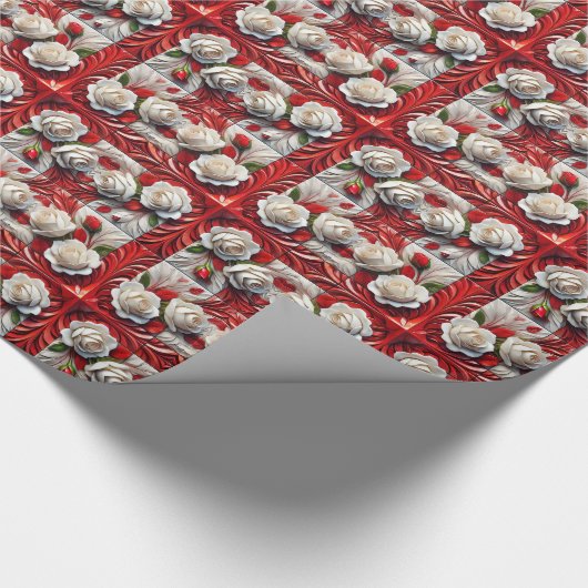 Sonderverpackungspapier mit englischer Rose Geschenkpapier (Ecke)