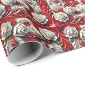 Sonderverpackungspapier mit englischer Rose Geschenkpapier (Rolleneckpunkt)