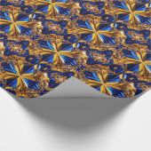 Sonderverpackungspapier mit Schweden Farben Geschenkpapier (Ecke)