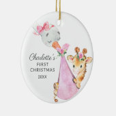 Sonderversand Baby's First Christmas Giraffe Keramik Ornament (Rechts)