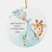 Sonderversand Baby's First Christmas Giraffe Keramik Ornament (Vorne)