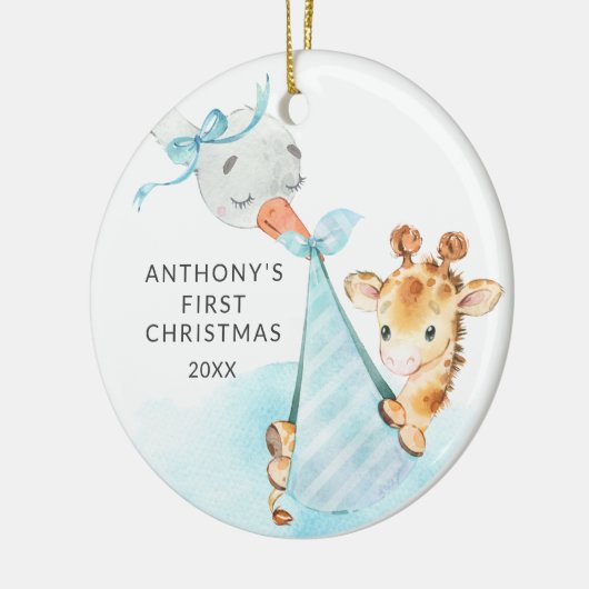 Sonderversand Baby's First Christmas Giraffe Keramik Ornament (Links)