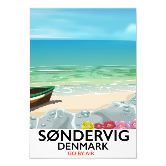 Søndervig Denmark beach travel poster (Vorne)