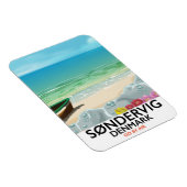 Søndervig Denmark beach travel poster Magnet (Rechte Seite)