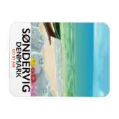 Søndervig Denmark beach travel poster Magnet (Horizontal)