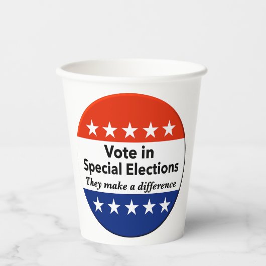 Sonderwahlen abstimmen pappbecher (Vorderseite)
