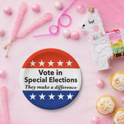 Sonderwahlen abstimmen pappteller (Party)