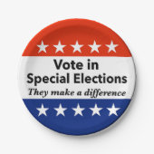 Sonderwahlen abstimmen pappteller (Vorderseite)