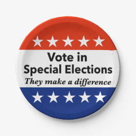 Sonderwahlen abstimmen pappteller