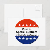 Sonderwahlen abstimmen postkarte (Vorne/Hinten)