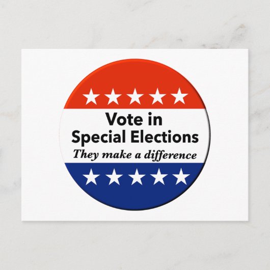 Sonderwahlen abstimmen postkarte (Vorderseite)