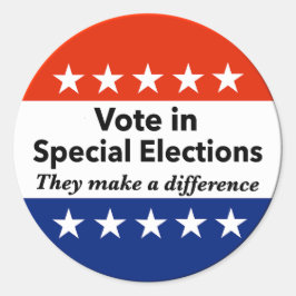 Sonderwahlen abstimmen runder aufkleber