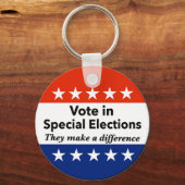 Sonderwahlen abstimmen schlüsselanhänger (Rückseite)