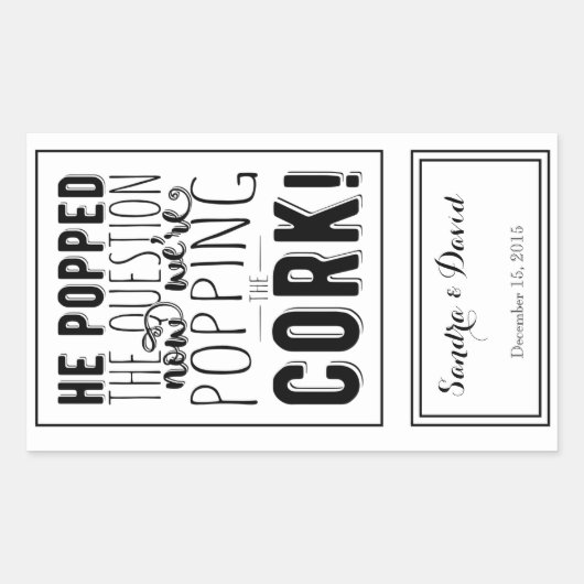 Sonderweinetikett personalisiert rechteckiger aufkleber (Vorderseite)