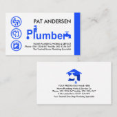 Sonderzeichen für blaue Klempner Visitenkarte (Vorne/Hinten)