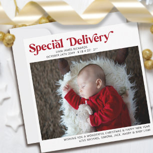 Sonderzustellung Erstes Weihnachtsbaby-Foto Feiertagskarte