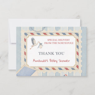 Sonderzustellung Nordpol Baby Shower Geschenk Dankeskarte