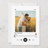 Song Album Foto Pregnancy Announccard Einladung (Vorderseite)