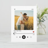 Song Album Foto Pregnancy Announccard Einladung (Stehend Vorderseite)