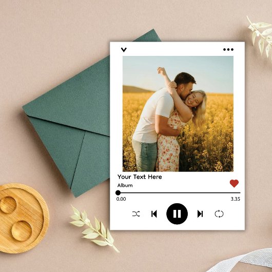 Song Album Foto Pregnancy Announccard Einladung