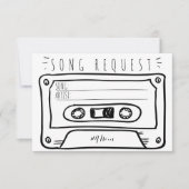 Song Anfrage Hochzeit RSVP Einsteckkarte Cassette (Vorderseite)