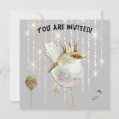 Song Bird Birthday Invite Karte (Vorderseite)