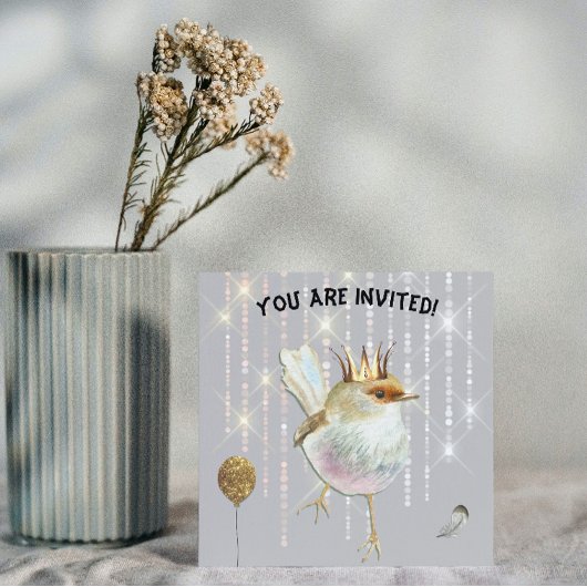 Song Bird Birthday Invite Karte