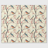 Song Birds auf Branchen Geschenkpapier (Flach)