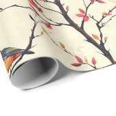 Song Birds auf Branchen Geschenkpapier (Rolleneckpunkt)