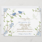 Song Birds Hochzeitstag Vow Renewal Einladung (Rückseite)